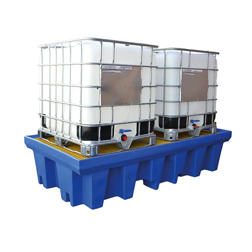Double IBC Bunded Pallet to suit 2 x 1000L IBS's - Capacity 1300L