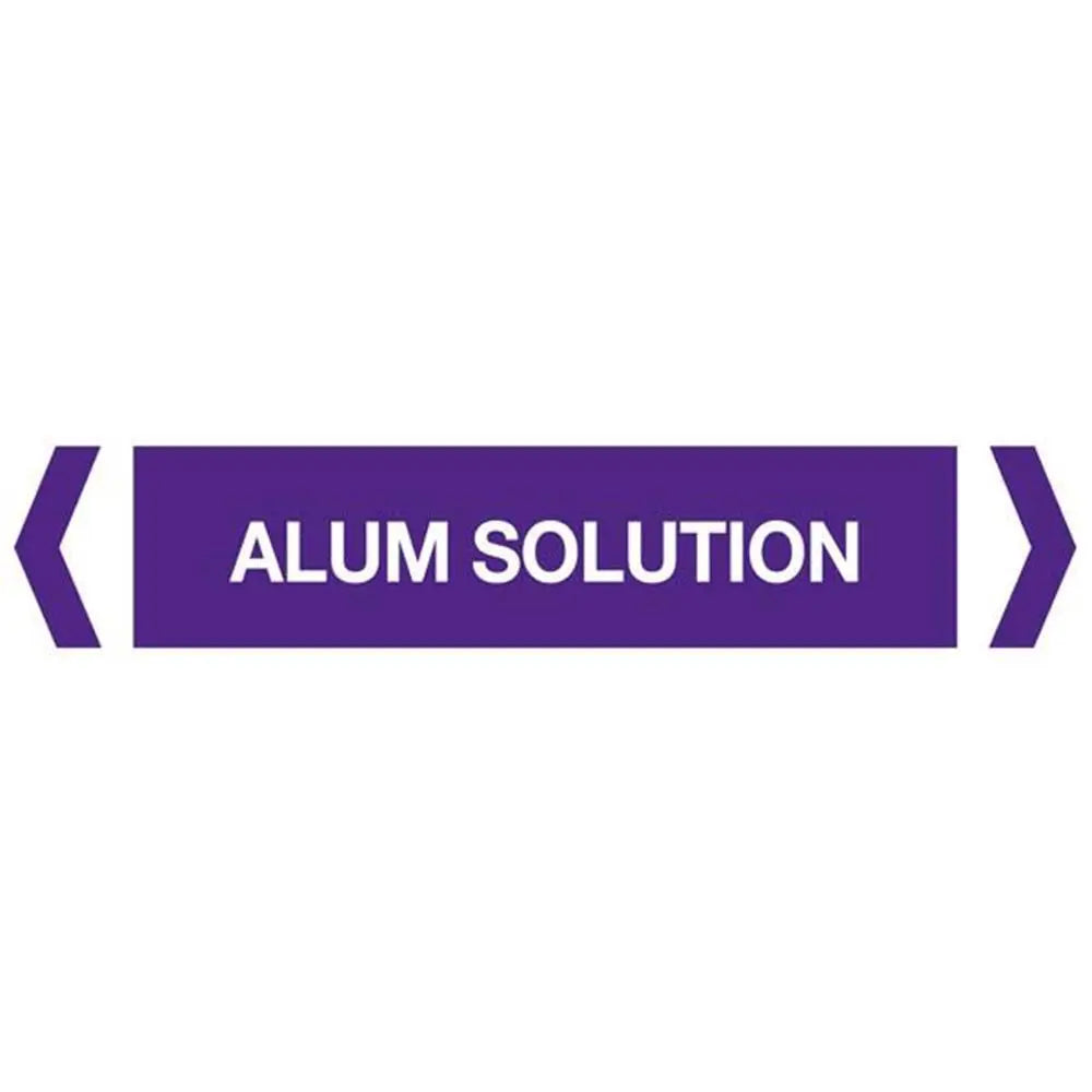 Alum Solution Pipe Markers Industroquip