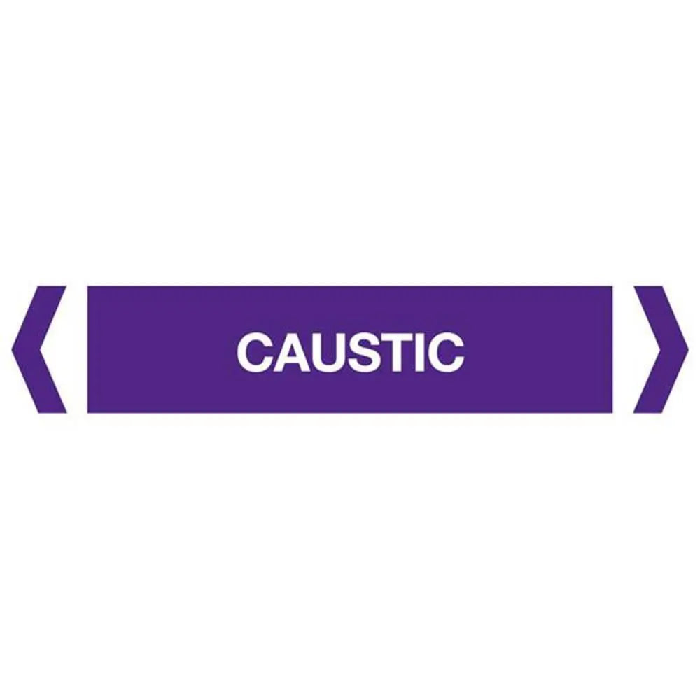 Caustic Pipe Markers (Pack of 10) Industroquip