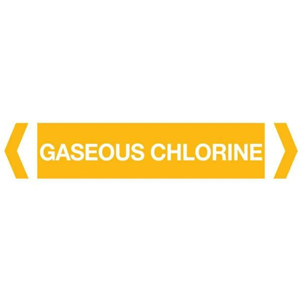 Gaseous Chlorine Pipe Marker (Pack Of 10) Industroquip