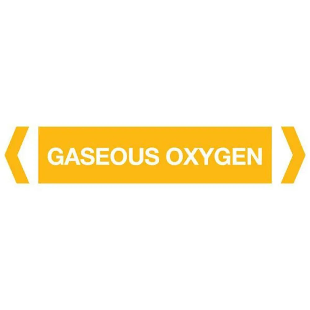 Gaseous Oxygen Pipe Marker (Pack Of 10) Industroquip