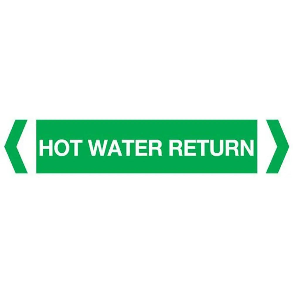 Hot Water Return Pipe Marker (Pack Of 10) Industroquip