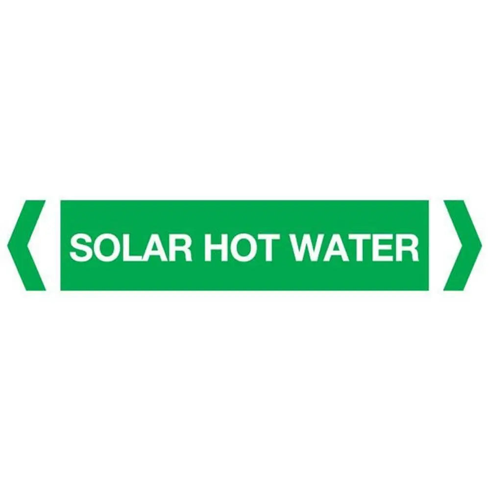 Solar Hot Water Pipe Marker (Pack Of 10) Industroquip