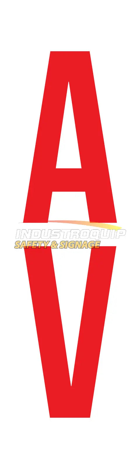 AV Vertical Marker Stickers Red on White (Pack of 10) Industroquip