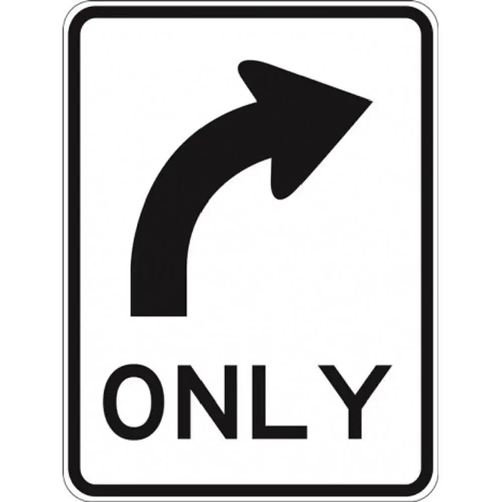 R2-14AR Right Turn Only- Class 1 Reflective Industroquip