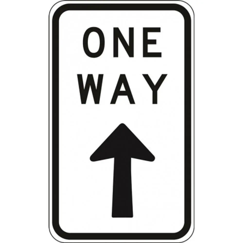 R2-17A One Way Only- Class 1 Reflective - 450mm x 800mm Industroquip