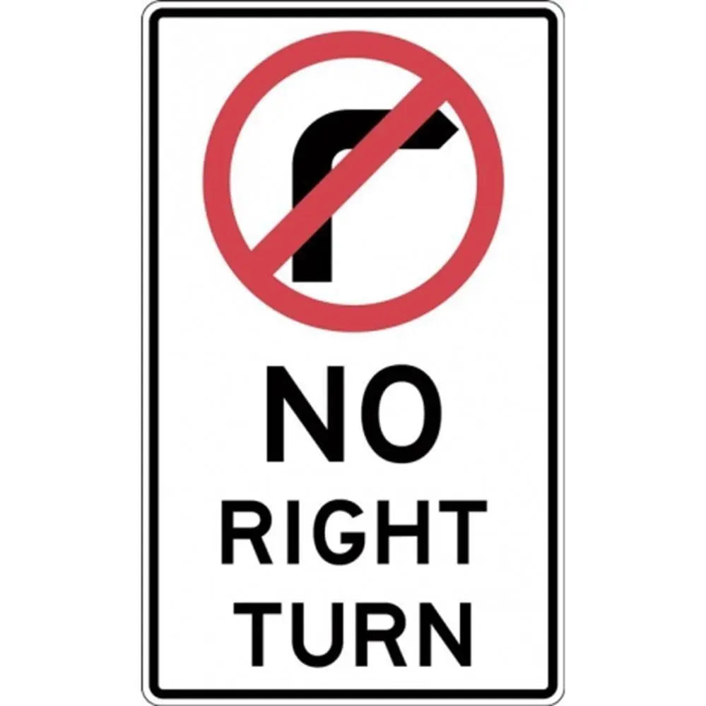 R2-6AR-NSW - No Right Turn- Class 1 Reflective Industroquip