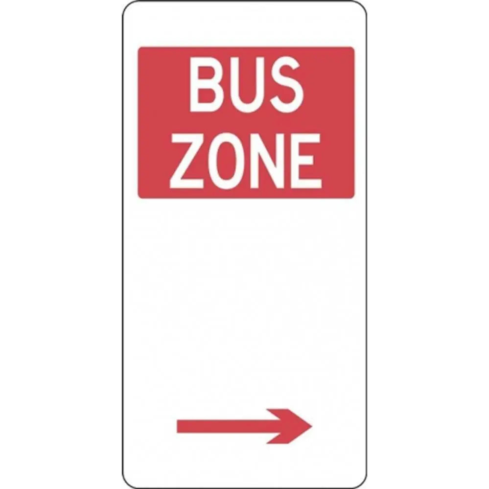 R5-20_Right Right Arrow Bus Zone Sign- Class 1 Reflective - 225mm x 450mm Industroquip