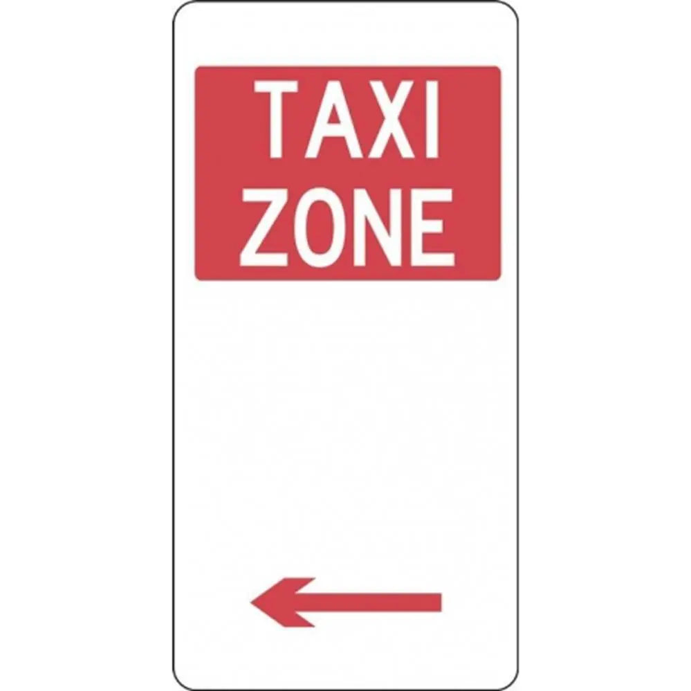 R5-21_Left Left Arrow Taxi Zone Sign- Class 1 Reflective - 225mm x 450mm Industroquip
