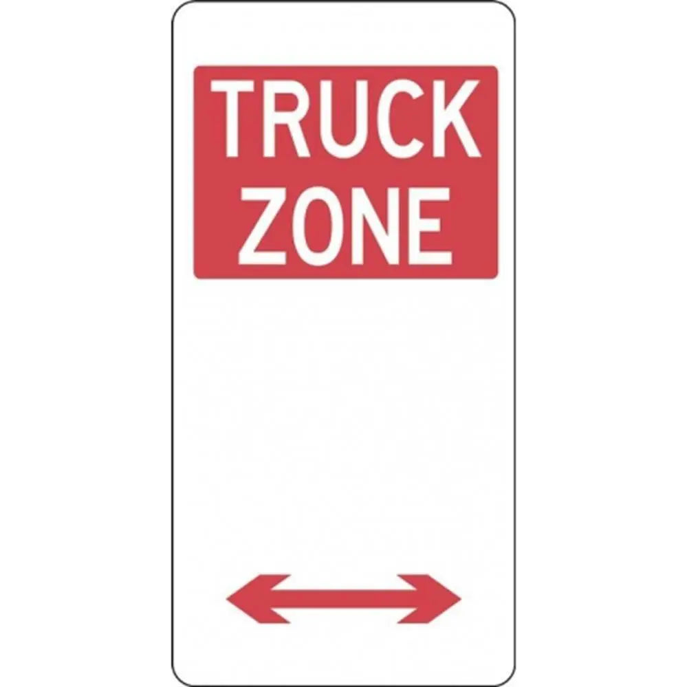 R5-24_D Multi-Directional Truck Zone Sign- Class 1 Reflective - 225mm x 450mm Industroquip
