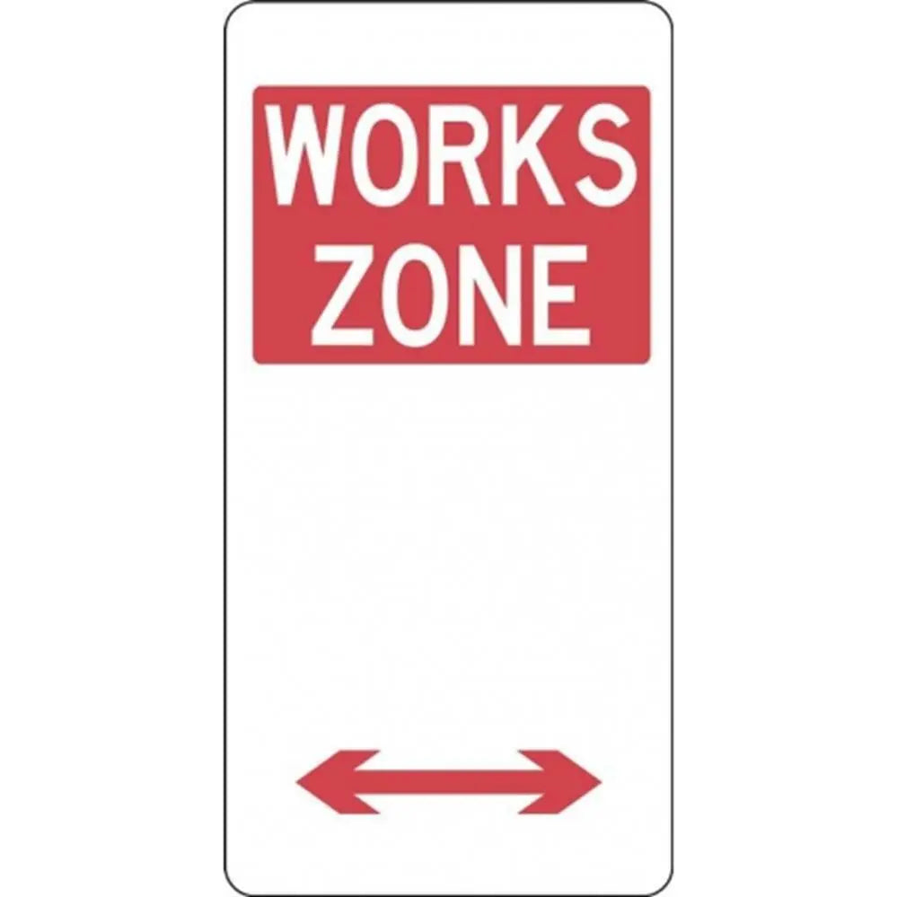 R5-25_D Multi-Directional Arrow Works Zone Sign- Class 1 Reflective - 225mm x 450mm Industroquip