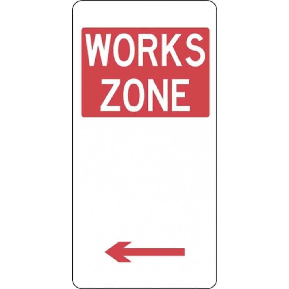 R5-25_Left Left Arrow Works Zone Sign- Class 1 Reflective - 225mm x 450mm Industroquip