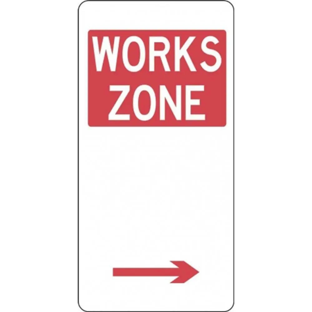 R5-25_Right Right Arrow Works Zone Sign- Class 1 Reflective - 225mm x 450mm Industroquip
