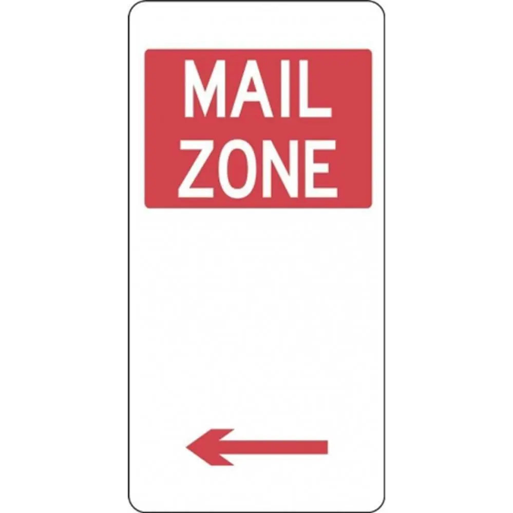 R5-26_Left Left Arrow Mail Zone Sign- Class 1 Reflective - 225mm x 450mm Industroquip