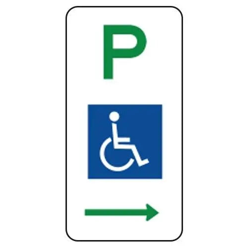R5-3-1R Disabled Parking Sign Right Arrow Industroquip