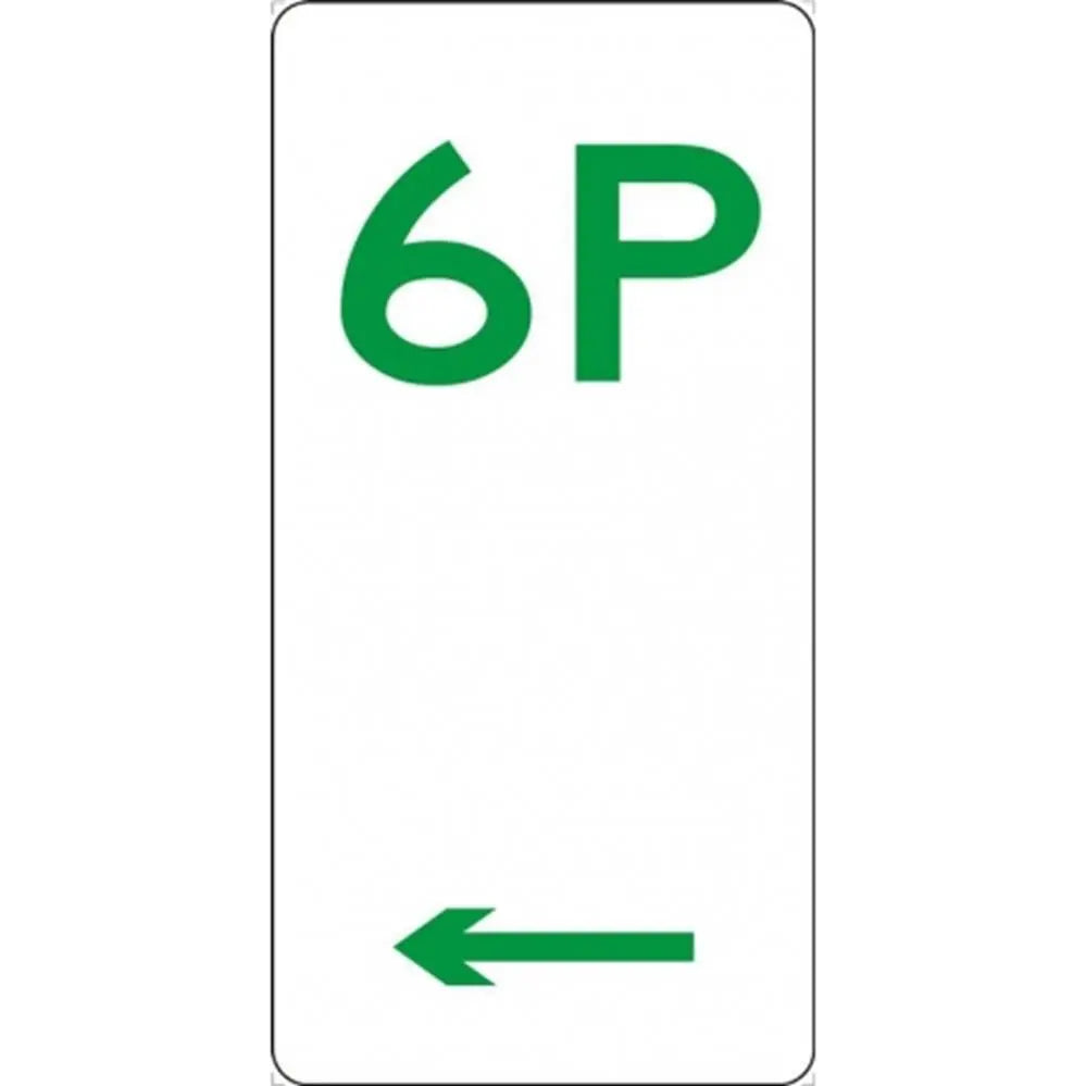 R5-6_Left Left Arrow 6P Parking Sign - 225mmx 450mm Industroquip