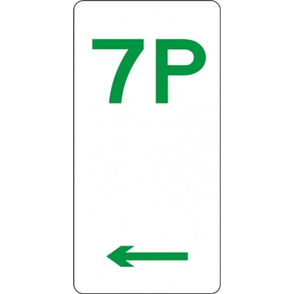 R5-7_Left Left Arrow 7P Parking Sign - 225mmx 450mm Industroquip
