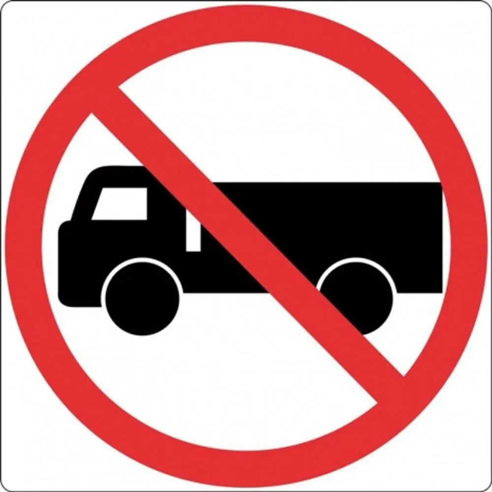 R6-10-2A Trucks Prohibited Sign- Class 1 Reflective Industro