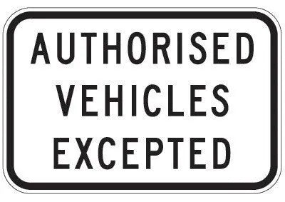 R9-4A Authorised Vehicles Excepted Sign Industroquip