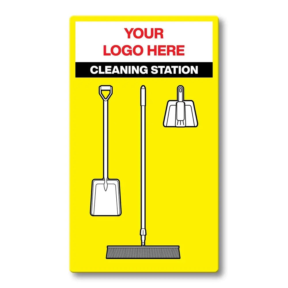 Yellow Industrial Cleaning Station Shadow Board Tidybord