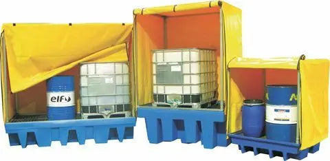 Spill Pallet PVC Cover with gavanised Frame for 2 x 1000L Bunds Exoguard