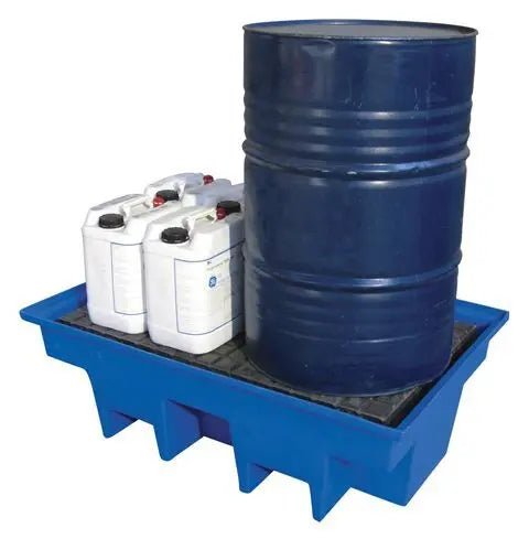 SpillSupport™ 2 in Line 2 Drum Heavy Duty Spill Pallet Bund Industro