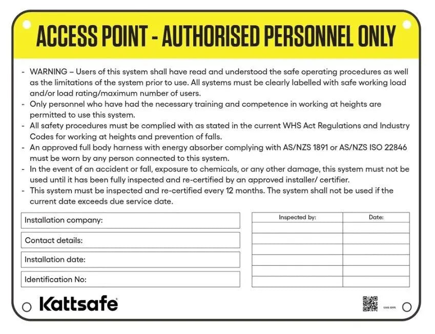 Height Safety System Information Signboard Industro