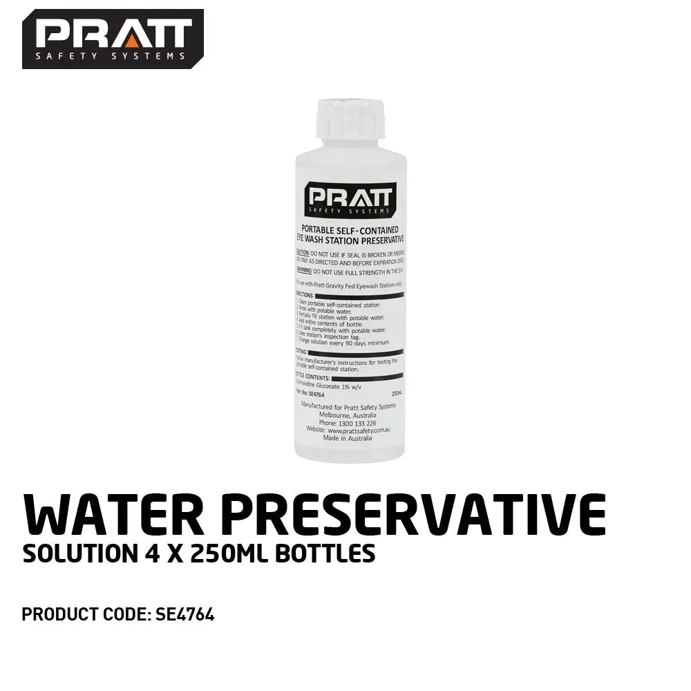 Water Preservative Solution 4 x 250mL Bottles Industro