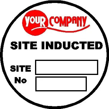 Custom Logo Printed Site Induction Decals (Pack of 100) Industroquip