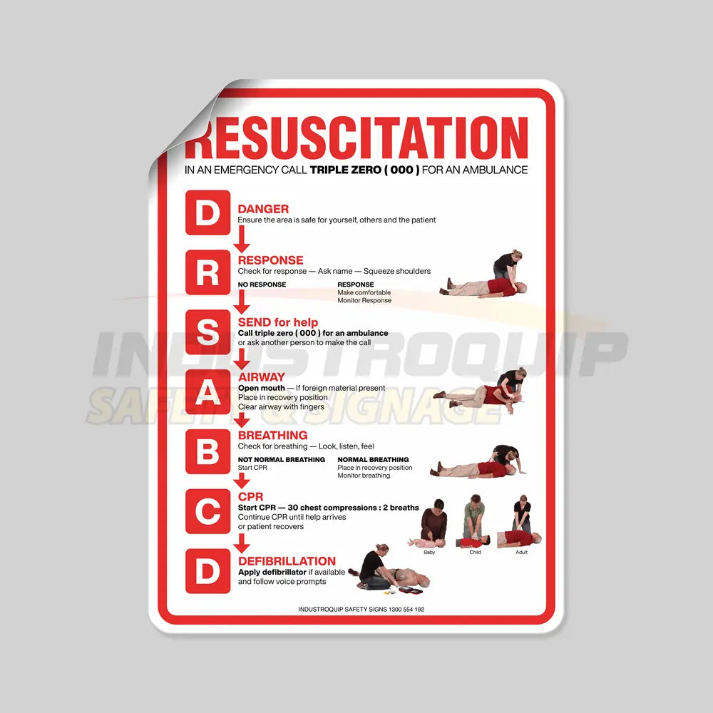 Resuscitation Sticker Industroquip