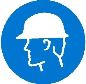 Hard Hat Mandatory Decal - 100mm Industroquip