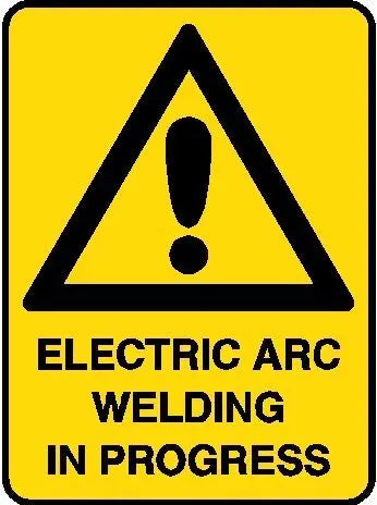 Hazard Sign - Electric Arc Welding in Progress Industroquip
