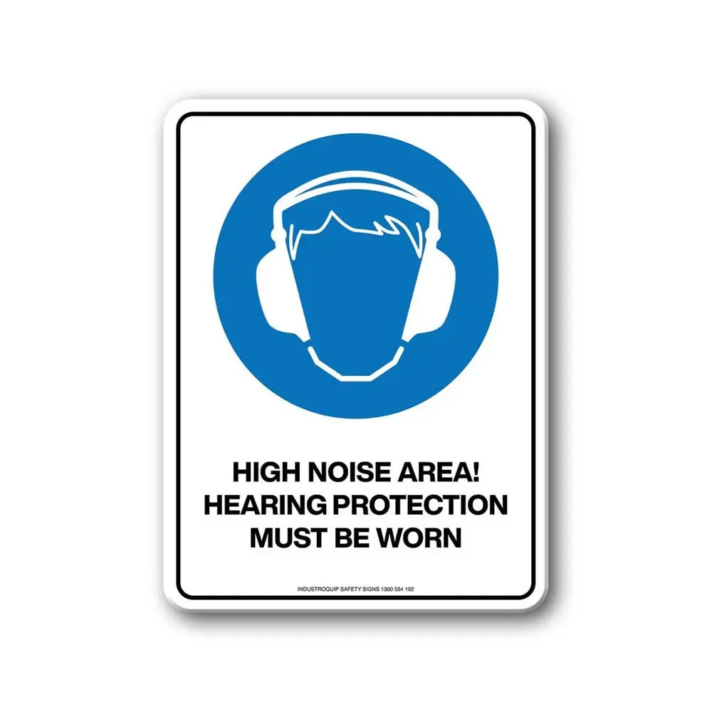 Mandatory Sign - High Noise Area Hearing Protection Must Be Worn Industroquip