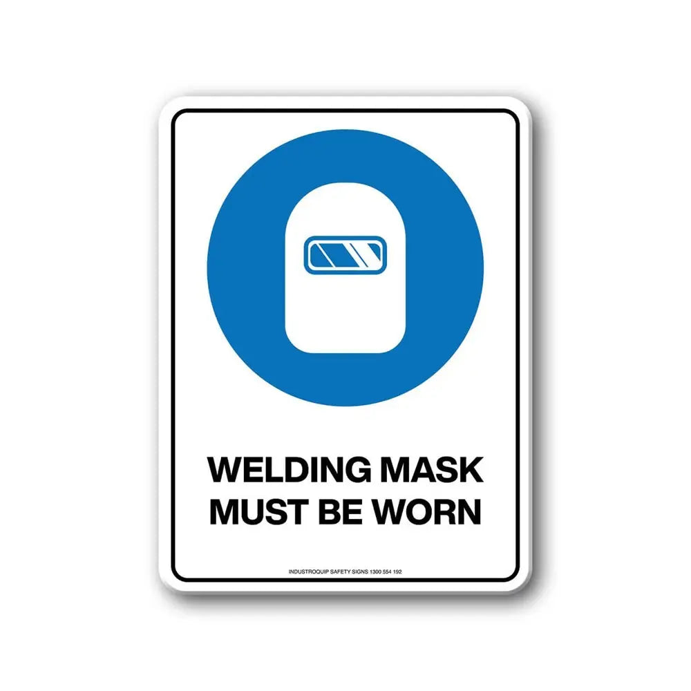 Mandatory Sign - Welding Mask Must Be Worn Industroquip