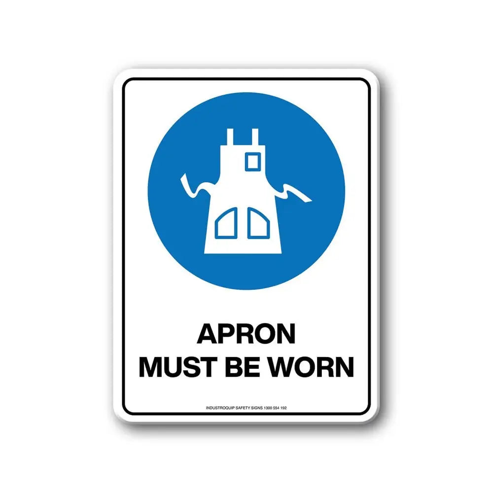 Mandatory Sign - Apron Must Be Worn Industroquip