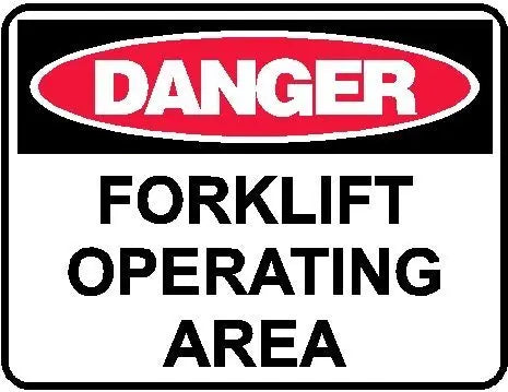 Danger Sign - Forklift Operating Industroquip