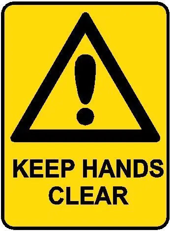 Hazard Sign - Keep Hands Clear Industroquip