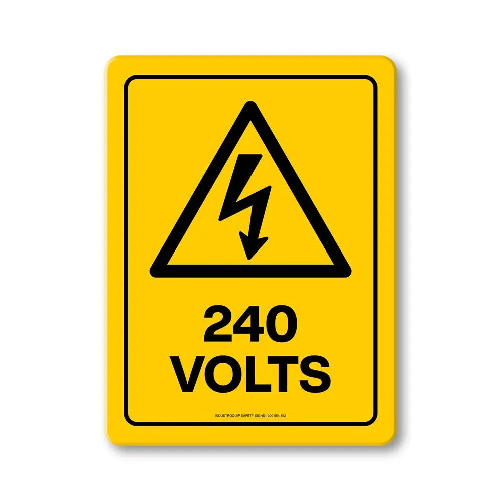 Hazard Sign - 240 Volts Industroquip