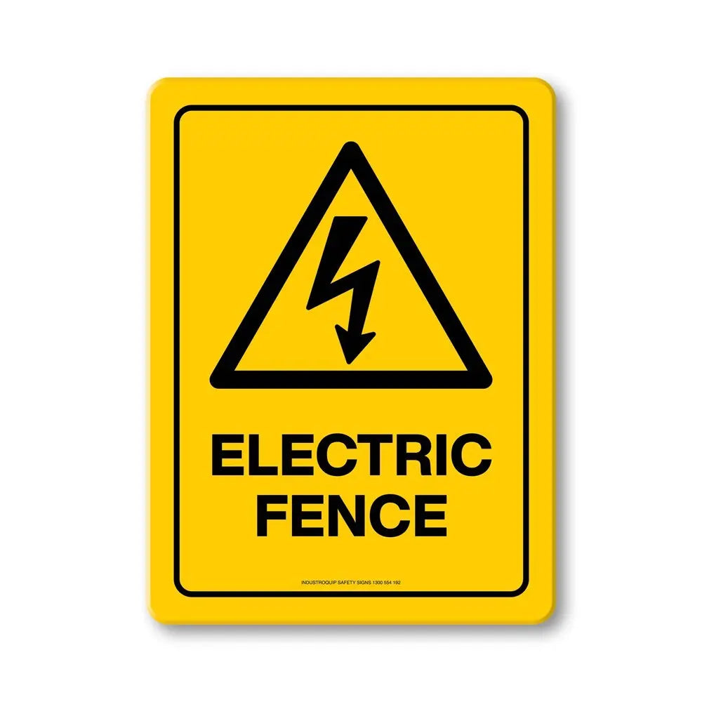 Hazard Sign - Electric Fence Industroquip