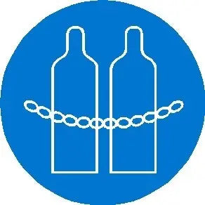 Gas Cylinders Chained Mandatory Decal Industroquip