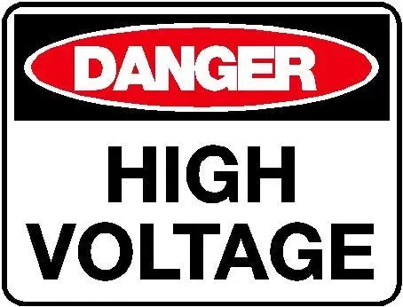 Danger Sign - High Voltage Industroquip