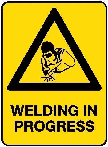 Hazard Sign - Welding In Progress Industroquip