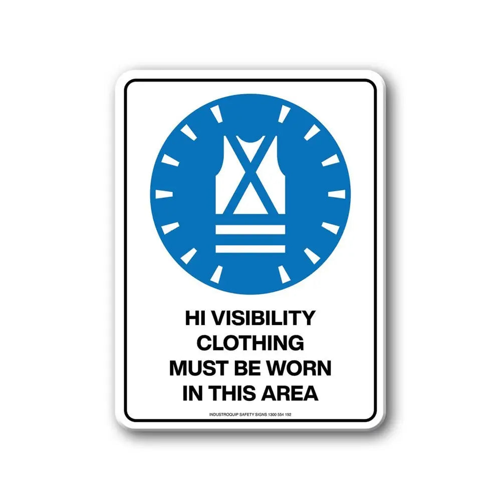 Mandatory Sign - Hi Visibility Clothing Must Be Worn In This Area Industroquip