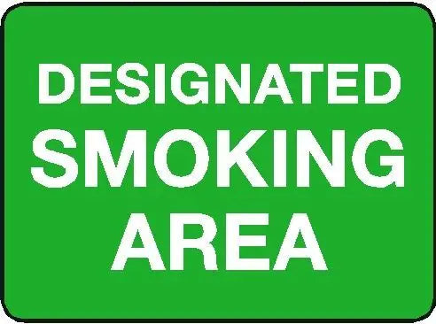 Discover Premium Designated Smoking Area Signs