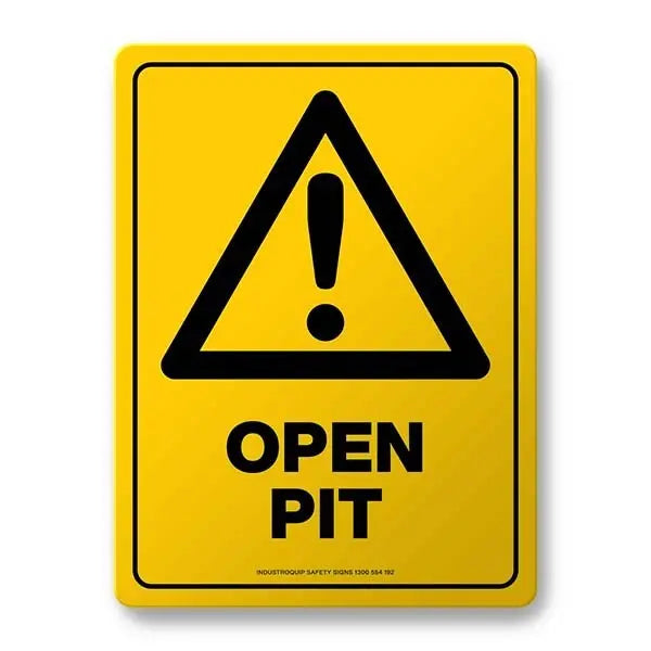 Warning Sign - Open Pit Industroquip