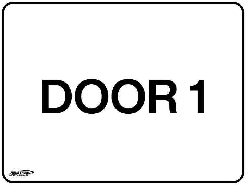 Notice Sign - Door 1 Industroquip