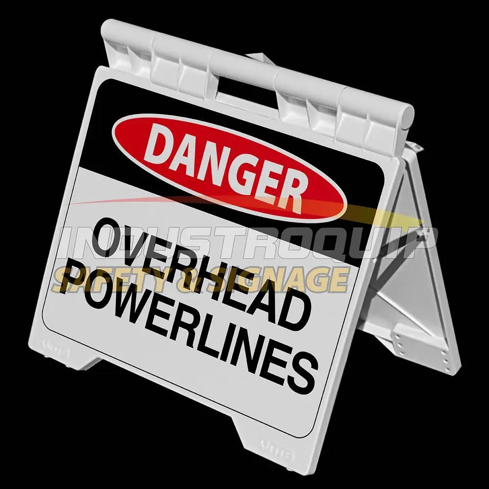 Danger Overhead Powerlines - Heavy Duty A Frame Industroquip