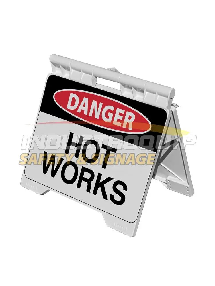 Danger Hot Works A-Frame Sign Industroquip