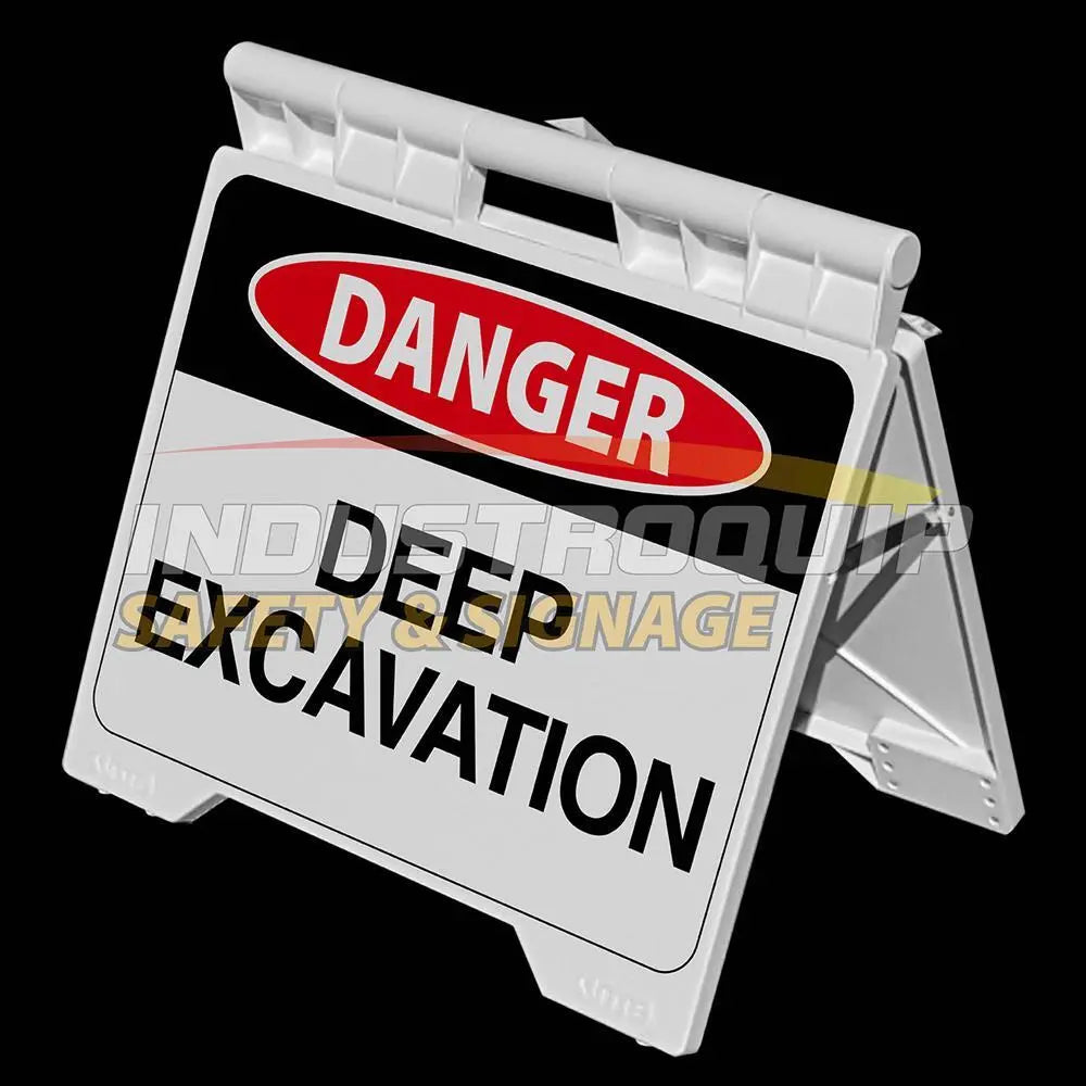 Danger Deep Excavation - Heavy Duty A Frame Sign Industroquip