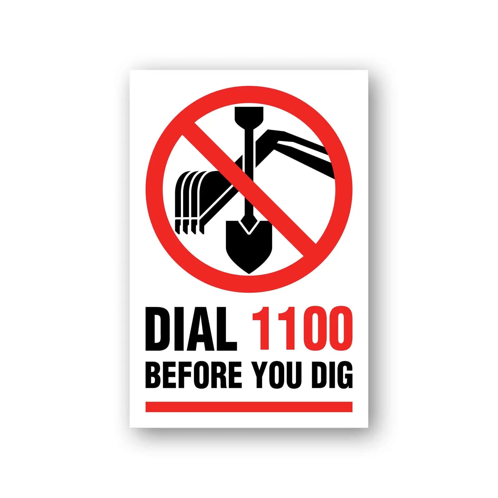 Get Essential Dial Before You Dig Stickers - Pack of 10